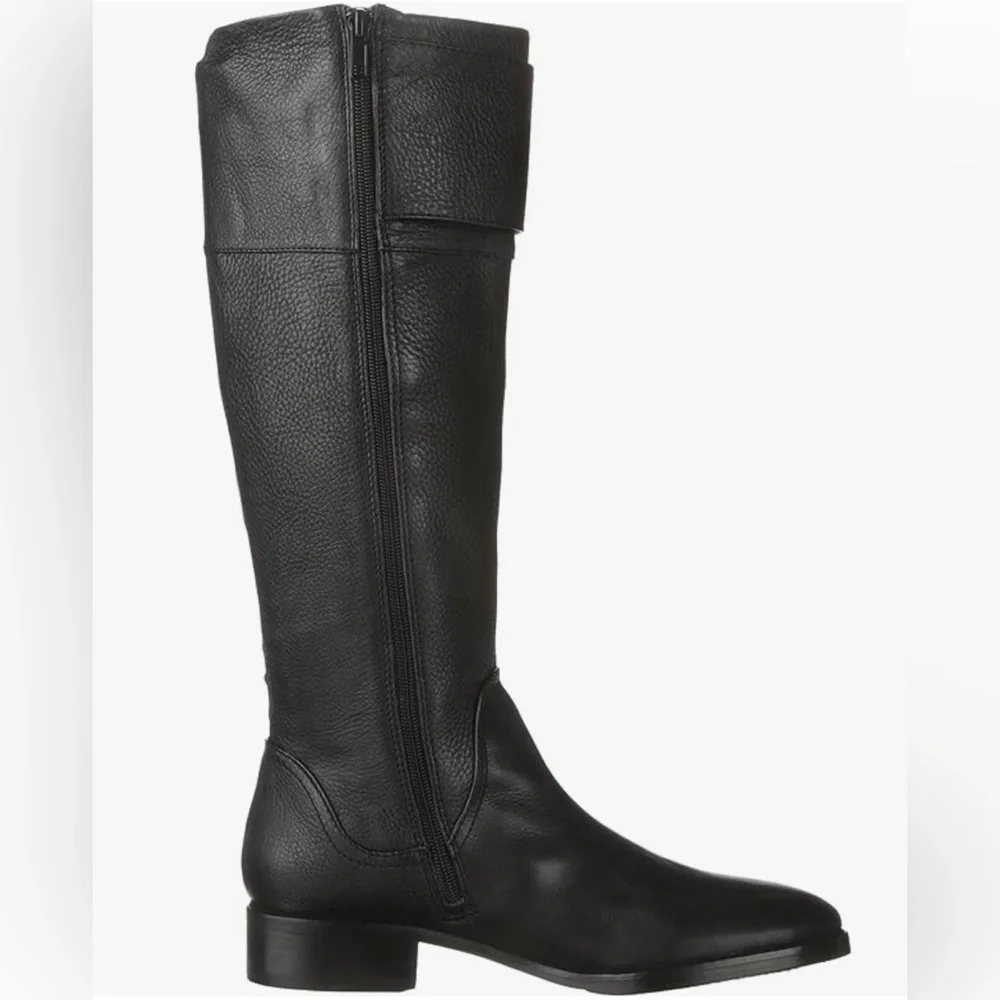 Arturo Chiang Knee-Length Black Leather Boots - Picture 3 of 12